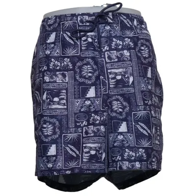 Zwemshort (Blauw, Wit) van Livergy Polyester
