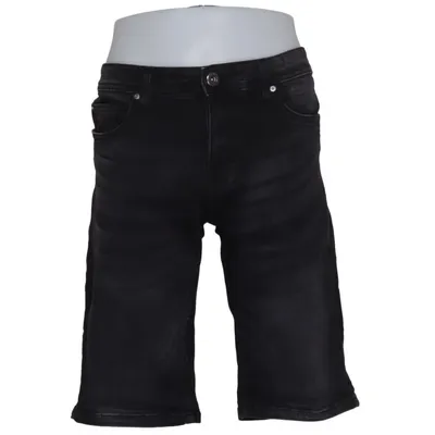 Short en jean (Noir) de Smog Coton, Élasthane