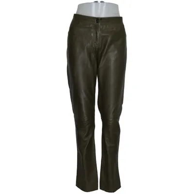 Leather pants (Green) from Brandalism Leather, Polyester