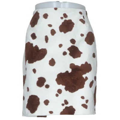 Skirt (White, Brown) from Apostrophe Polyester