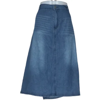 Jeansnederdel (Blå) fra Shein Curve Bomuld, Polyester, Viscose
