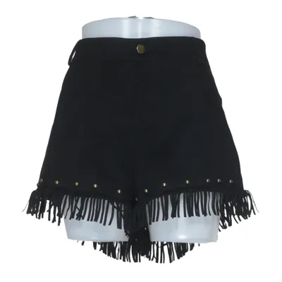 Denim shorts (Zwart) van Shein Elastaan, Polyester
