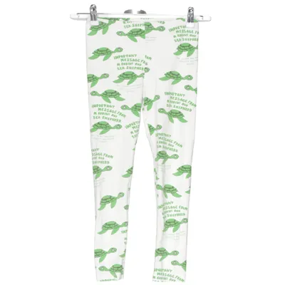 Leggings (Vit, Grön) från Mini Rodini Bomull, Elastan