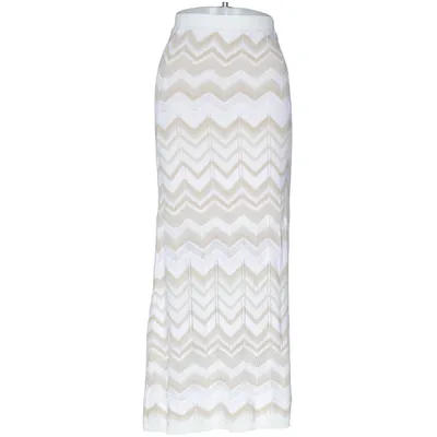 Maxi skirt (White, Beige) from An'ge Elastane, Viscose