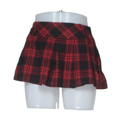 Skirt (Red, Black) Cotton, Polyester, Viscose