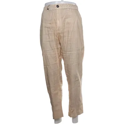 Broek (Beige) van Anerkjendt Katoen, Elastaan, Linnen