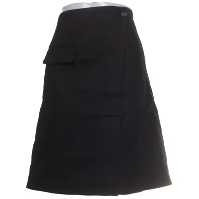Wrap skirt (Black) from H&M Studio Cotton, Elastane, Linen