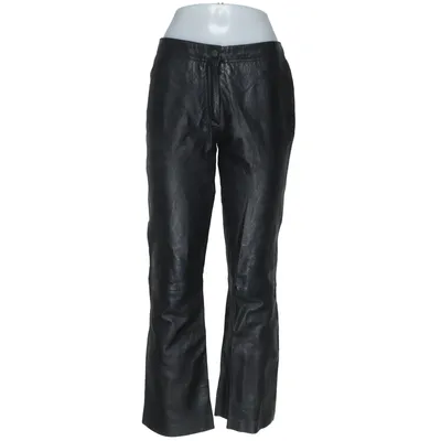 Leren broek (Zwart) van Hollies Stockholm Leer, Polyester