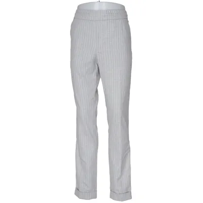 Pants (Gray, White) from John Henric Cotton, Elastane, Polyester, Viscose