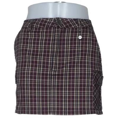 Skirt (Brown, Beige, Red) from Pacific Republic Pull & Bear Elastane, Polyester, Viscose