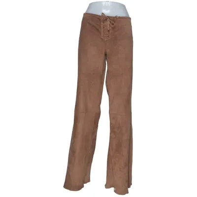 Pantalon en cuir (Marron) de Clothes Polyester, Daim