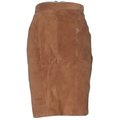 Läderkjol (Brun) från Winlit Skinn, Nylon