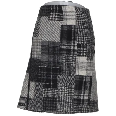 Kjol (Svart, Vit) från Zaffiri Polyester, Ull