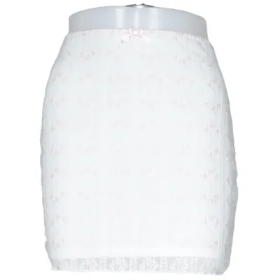 Jupe (Blanc, Rose) de FB Sister Élasthane, Polyester