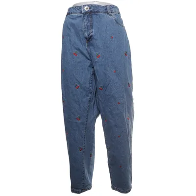 Spijkerbroek (Blauw, Rood) van Zizzi Katoen
