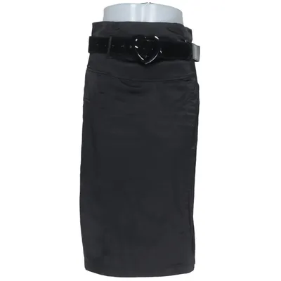 Skirt (Black) from Miss Ewing Cotton, Elastane, Polyester