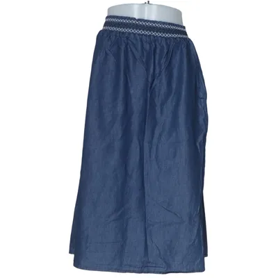 Jupe (Bleu) de Ulla Popken Coton, Lyocell