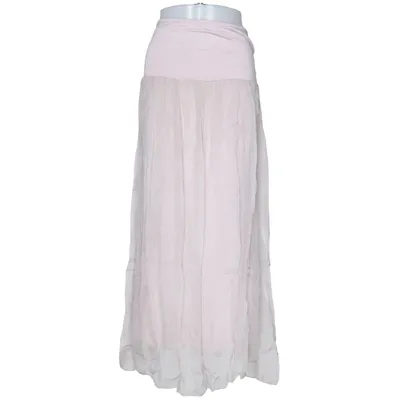 Jupe longue (Rose) de Prodotto Italiano Élasthane, Soie, Viscose