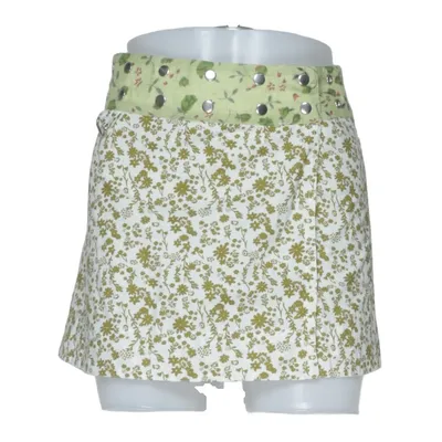 Skirt (Green, White) from Moshiki Cotton