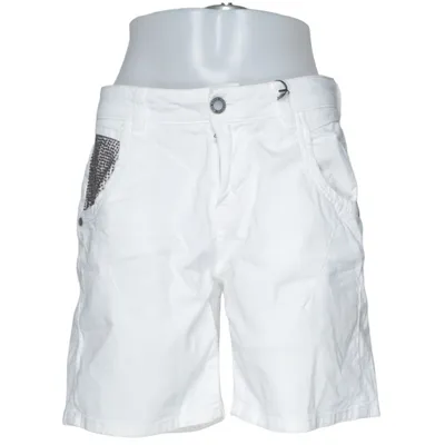 Denim shorts (Wit) van Mos Mosh Katoen, Elastaan