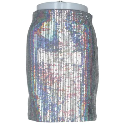 Jupe (Argent, Multicolore) de ROTATE Birger Christensen Élasthane, Polyamide, Polyester