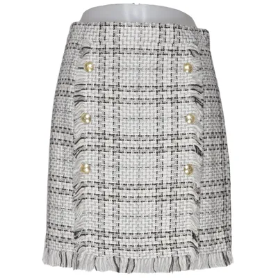 Rok (Grijs, Wit) van Veronica Virta Katoen, Elastaan, Metallvezel, Polyester, Viscose