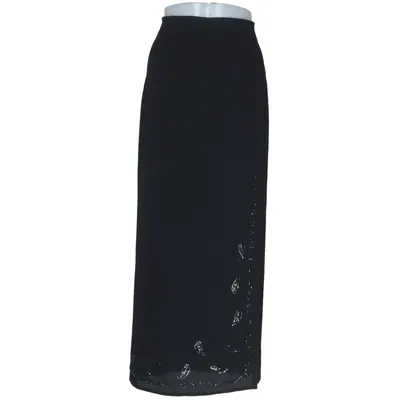 Jupe longue (Noir) de Verse Acétate, Polyester