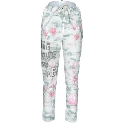Broek (Wit, Groen, Roze) Katoen, Elastaan