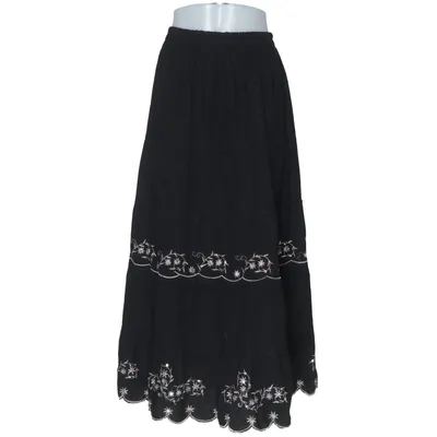 Maxi rok (Zwart) van L.Jim's Katoen, Elastaan