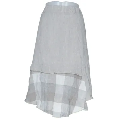 Skirt (Gray, White) from Bohéme Linen, Polyamide