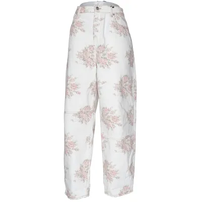Jeans (Vit, Rosa, Flerfärgad) från Ganni Ekologisk bomull