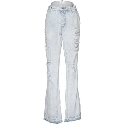 Jeans (Blue, White) from Sumwon Cotton, Polyester, Viscose