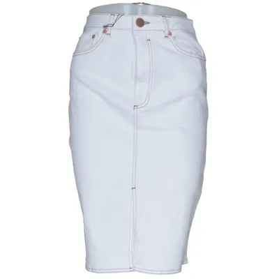 Jupe en jean (Blanc) de ASOS Denim Coton, Élasthane