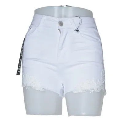 Jeansshorts (Hvid) fra Miss RJ Bomuld, Elastan, Polyester