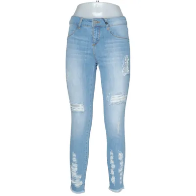 Spijkerbroek (Destroyed Skinny Jeans) van NLY Design Katoen, Elastaan