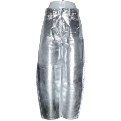 Jeans (Silber) von Ganni Bio-Baumwolle