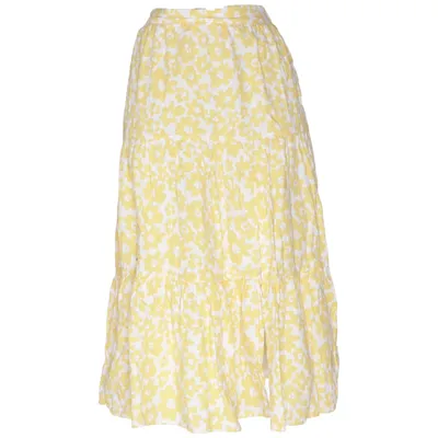 Jupe longue (Jaune, Blanc) de Xside Coton