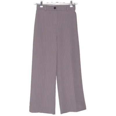 Jakkesætsbukser (Grå, Hvid) fra Primark Polyester, Viscose