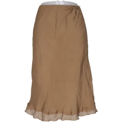 Maxi skirt (Brown) from Massimo Dutti Acetate, Silk