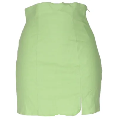Kjol (Grön) från Melissa Bentsen x NA-KD Elastan, Linne, Polyester, Viskos