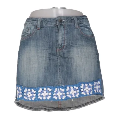 Jupe en jean (Bleu, Blanc, Multicolore) de PTA Coton, Élasthane