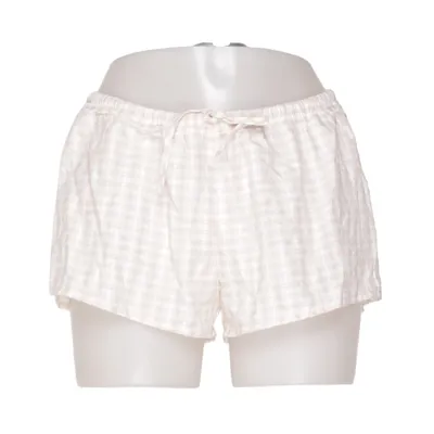 Pyjamashorts (Beige, Wit) van Brandy Melville Polyester, Viscose