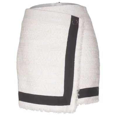 Jupe (Blanc, Noir) de Karl Lagerfeld Acrylique, Coton, Fibre métallique, Polyamide, Polyester, Laine