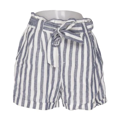 Shorts (Blue, White) from Mango Cotton, Linen, Polyester