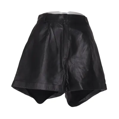 Korte broek (Zwart) van Mango Leer, Polyester