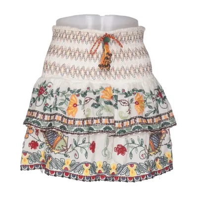 Jupe (Blanc, Multicolore) de Zara Coton