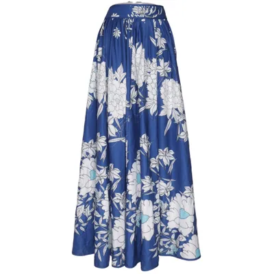 Maxi rok (Blauw, Wit) van Shein Polyester