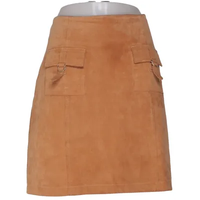 Läderkjol (Brun) från Frk. Skinn, Polyester