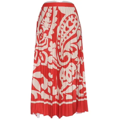 Maxi nederdel (Rød, Hvid) fra Oui Elastan, Polyester