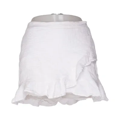 Jupe portefeuille (Blanc) de Neo Noir Coton biologique, Viscose